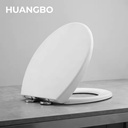 HUANGBO OEM Universal Customized logo O Shape PP Material Flushable Bathroom Toilet Seat Cover White Toilet Lid for Hotel Use