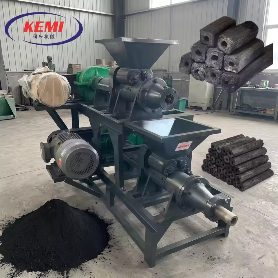 High-Yielding Charcoal Powder Briquette Making Machine BBQ Charcoal Stick Extruder 1.2-1.5T/H Capacity for Fuel Production
