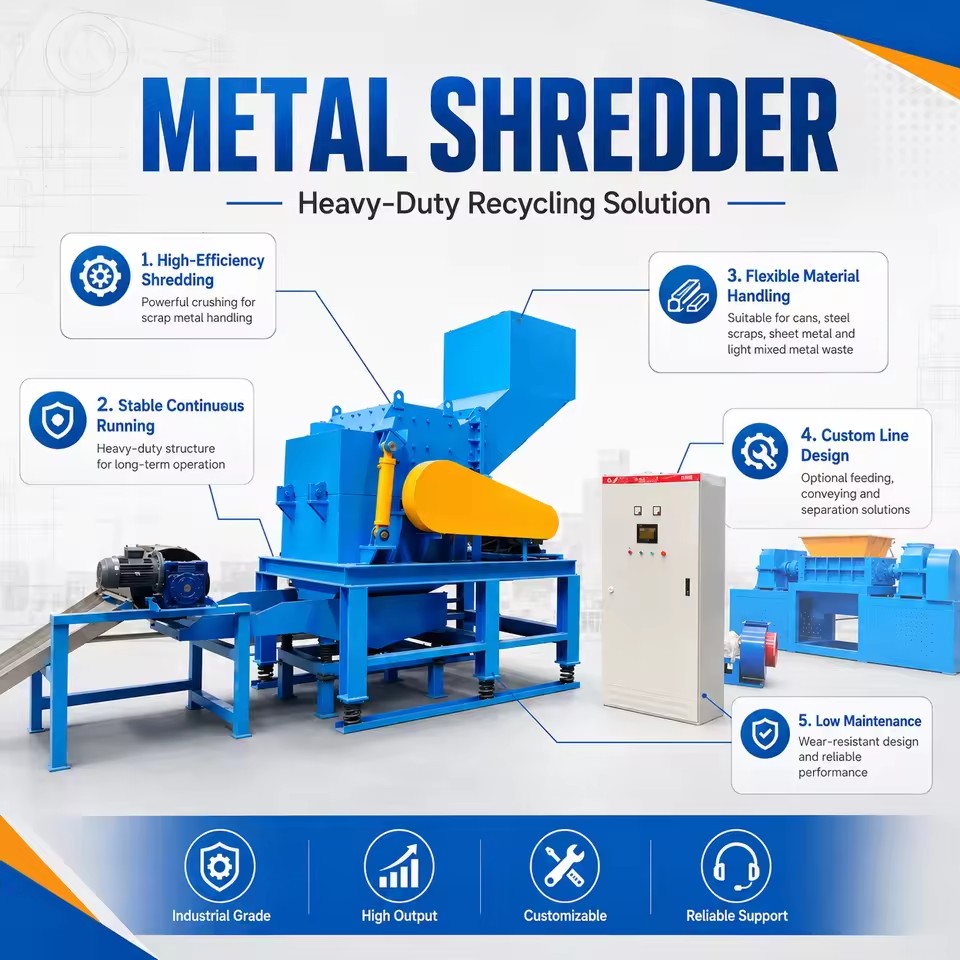 Brass Iron Aluminium Steel Metal Shavings Shredder Crusher Grinder Machine for the Briquette Press Machine