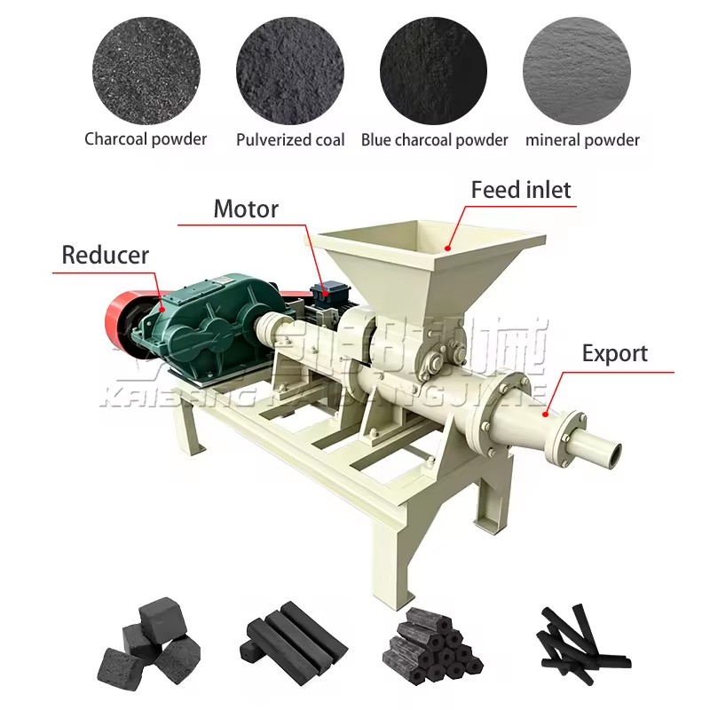 Industrial Charcoal Sticks Briquette Extruder Machine With Automatic Cutting