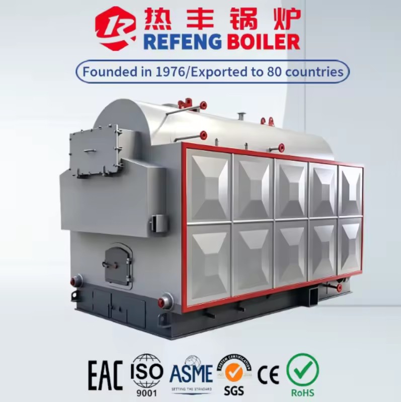 Energy Saving DZH Chain Grate Boiler Low Fuel Consumption Automatic Feeding for Factory Heating