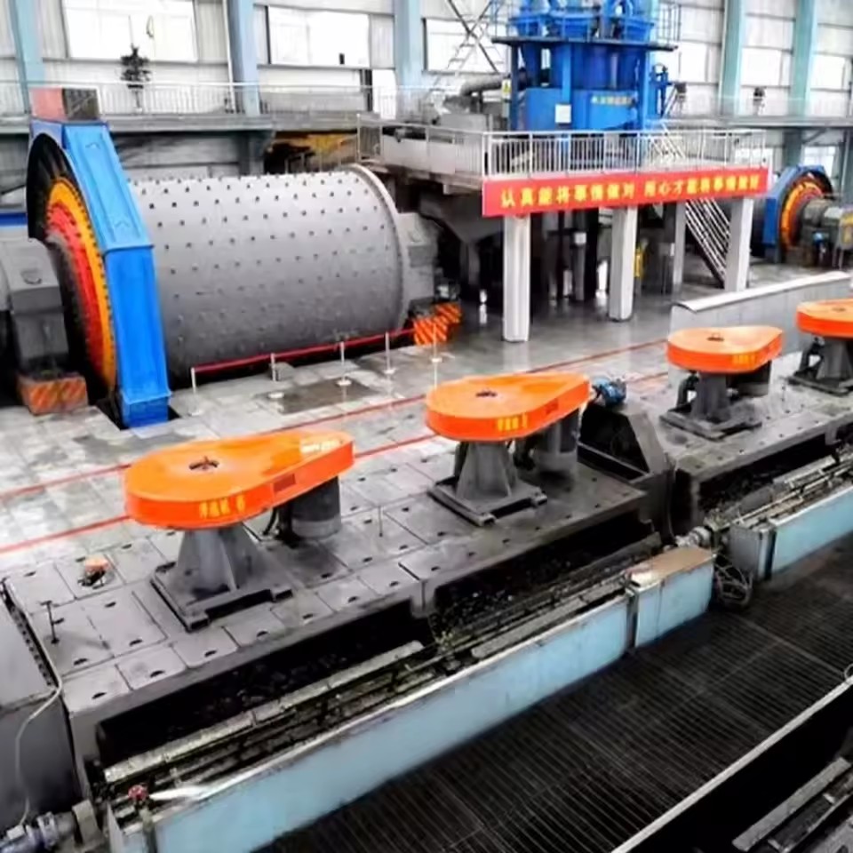 Copper Gold Silica and Other Mineral Processing Plant Core Equipment Ball Mill Grind Rock Into Powder to Get Concentrate