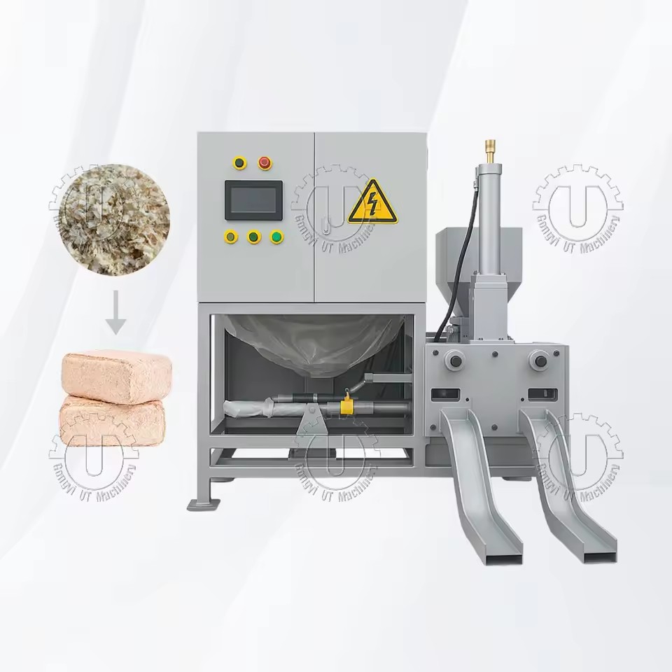 300 Kg/h Biomass Briquetting Press Machine Hydraulic Wood Briquette Press Sawdust Briquette Making Machine