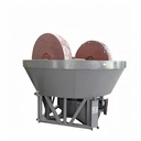 Standard Wet Pan Mill 1200 Adjustable Grinding Fineness Double Wheel Bearing Motor Gear Gold Ore Milling Equipment for Mine