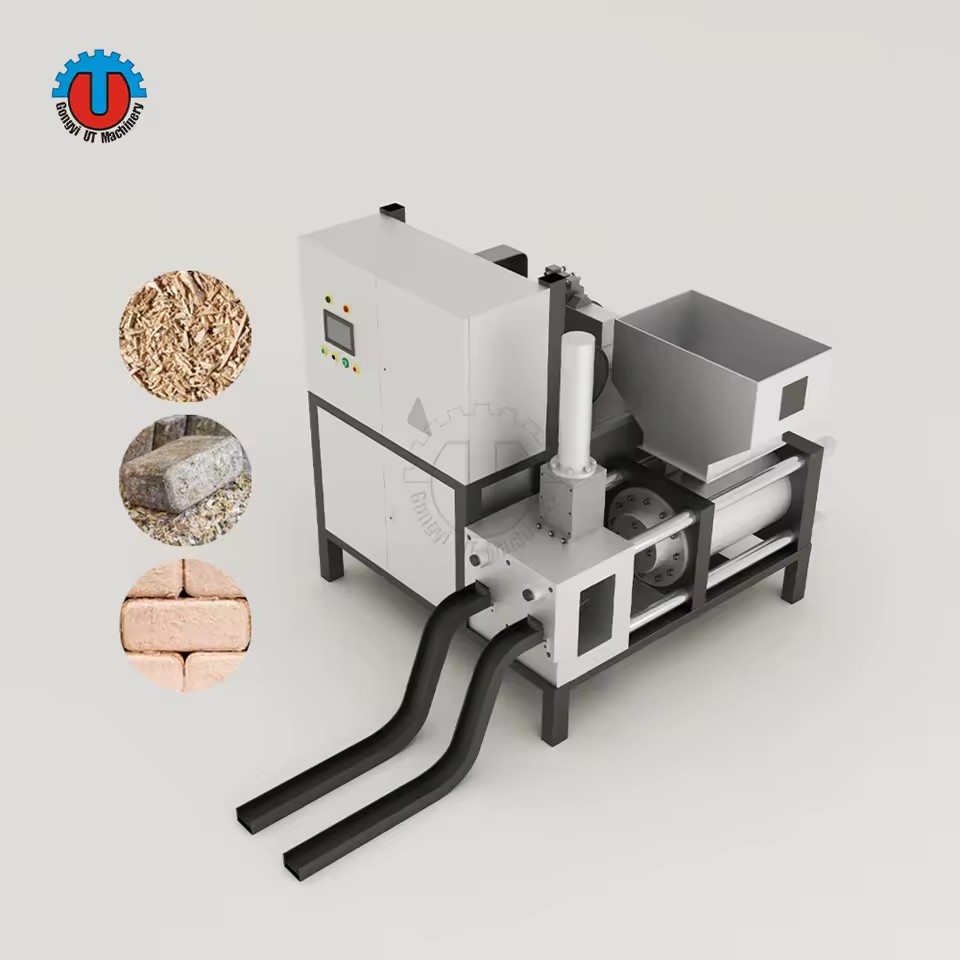 300 Kg/h Biomass Briquetting Press Machine Hydraulic Wood Briquette Press Sawdust Briquette Making Machine