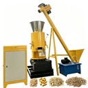 15Kw Wood Pellet Mill for Sawdust with Auto Screw Feeder 300kg/h Output Biomass Briquette Machine