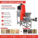 Agricultural Waste Biomass Briquette Press Machine Wood Sawdust Pellet Rod Making Extruder Machine Production Line
