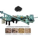 Horizontal Biochar Production Equipment Commercial Biomass Pyrolysis Kiln Wood Charcoal Making Machine