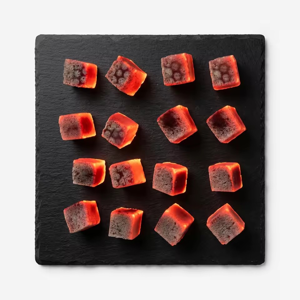 Superior-quality briquettes designed from coconut shell charcoal for Shisha use.