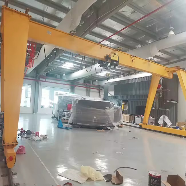 M5 Duty Single Girder Gantry Crane 8T with VFD Hoist for Steel Mill Scrap Yard Continuous Casting Operation
