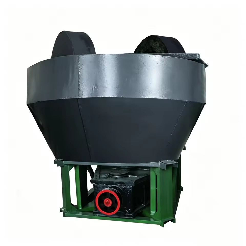 1500 Large Capacity Wet Pan Mill Adjustable Grinding Fineness Multi Metal Ore Grinder for Gold Silver Tungsten Processing Plant