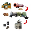 DANUBE Manufacturer Semi-Automatic Charcoal Briquette Line for Coconut Shell Wood Sawdust Rice Husk 300-1200KG/H Capacity