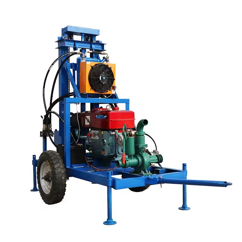 Portable DTH Oilfield Geological Exploration Well Water Drilling Rig with Motor Engine Bearing for Water Well Use