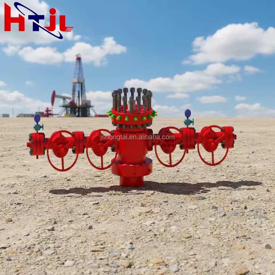 HTJL New API 6A Monoblock Christmas Tree Set HPHT Rated NACE MR0175 Sour Service Wellhead Package Oilfield Rig High Oilfield Rig