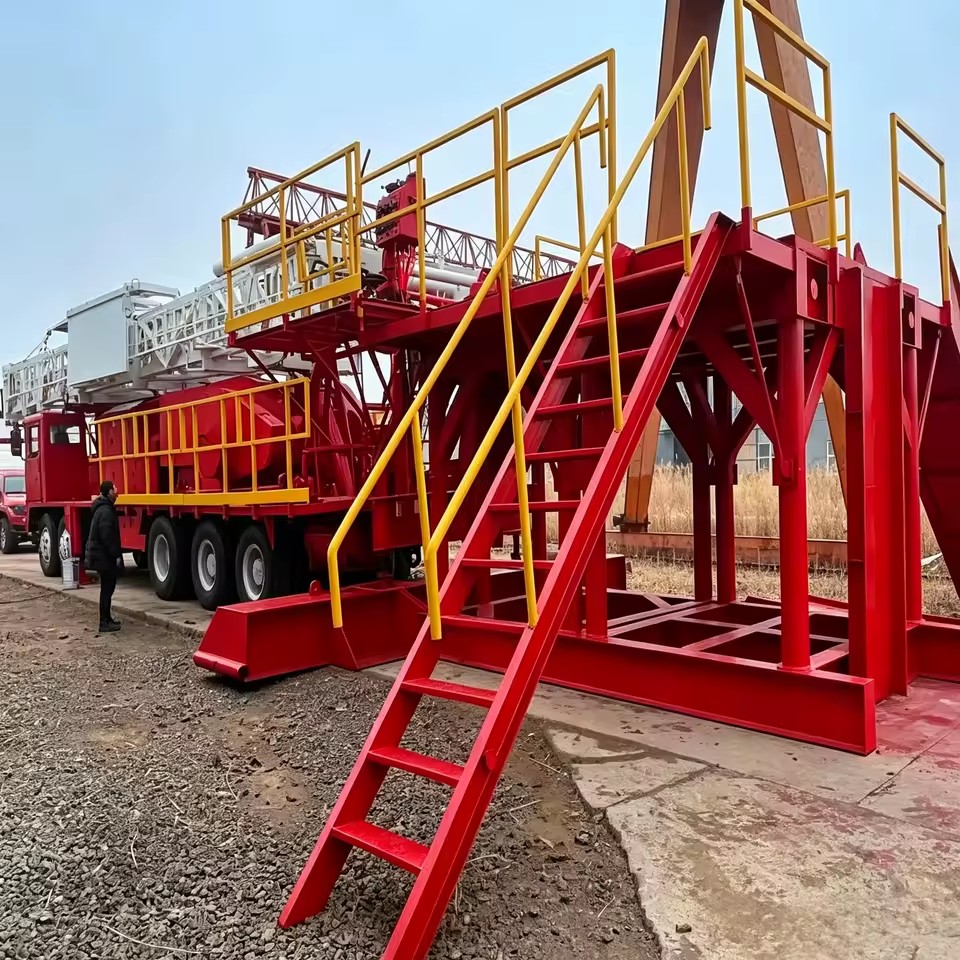 Double Drum XJ450 Workover Rig Oilfield Rotary Drilling Rig 4500m Depth High-Strength Steel Diesel-Powered CAT/Cummins Engine