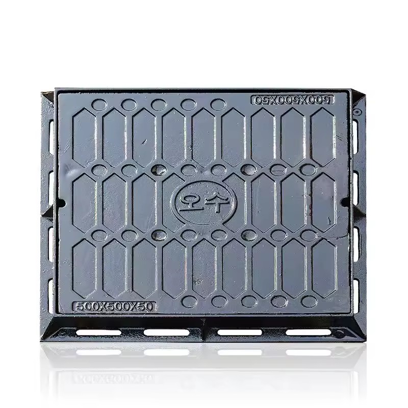 Factory Price Square Ductile Iron Manhole Cover C250 EN124 Standard Custom Size Black Bitume/Epoxy Surface Engineer