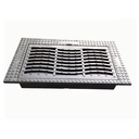 Factory Direct Ductile Iron Rainwater Grate Drain Cover Model C250 Black EN124 Standard Flexible Road Application Ditch