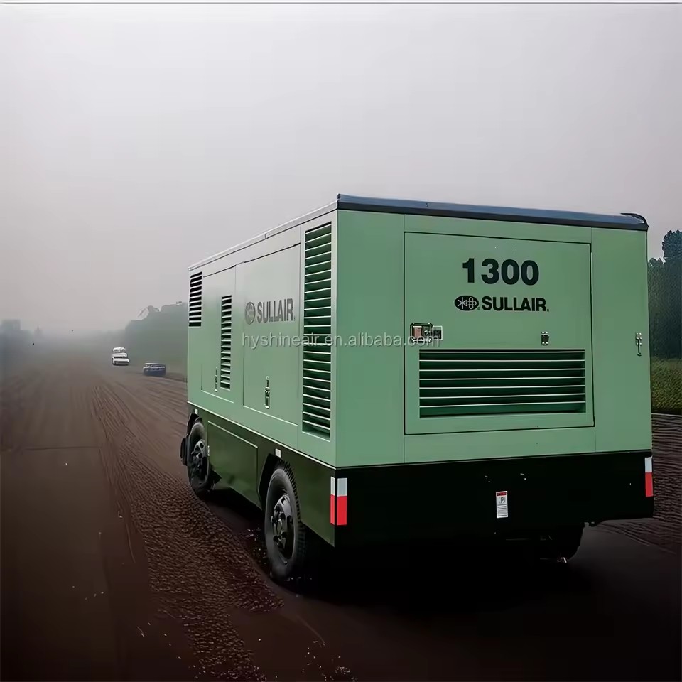 Sullair 1300 Diesel Engine Screw Portable Air Compressor 24.1bar/350psi 1300cfm/36.8m³/min Pneumatic Water Well Drilling Rig New