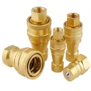 KZD ISO7241-B Hydraulic Quick Release Coupler NPT Thread Coupler Brass Quick Coupling