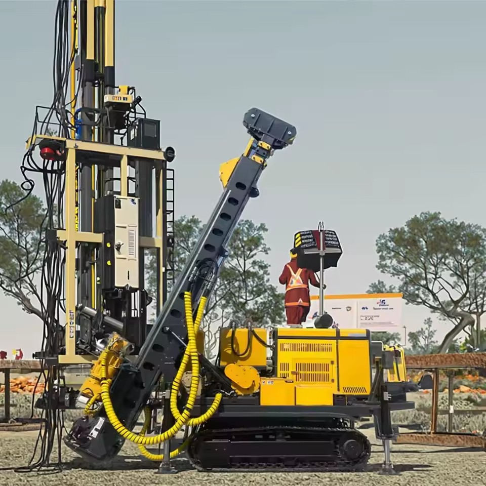 Used Portable Rotary Borehole Drilling Rig for Hydraulic Oil & Water Well Core Gear Motor Components Bearing Included Price Sale