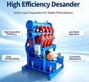 CS200-1S/2S Mud Desander,60m³/h, 1pc 8 Inch Polyurethane Hydrocyclone, Oil Rig Solid Control Machine 0.25-0.4MPa