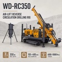 WD-RC350 350m 105-400mm Hole Crawler Air Lift Reverse Circulation Drill Rig for Mining Exploration Deep Borehole RC Drilling Rig