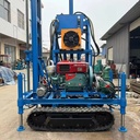 Industrial Diesel-Powered DTH Borehole Drilling Rig 200m for Water Well Use Featuring Gearbox PLC Pump Motor Engine & Bearing