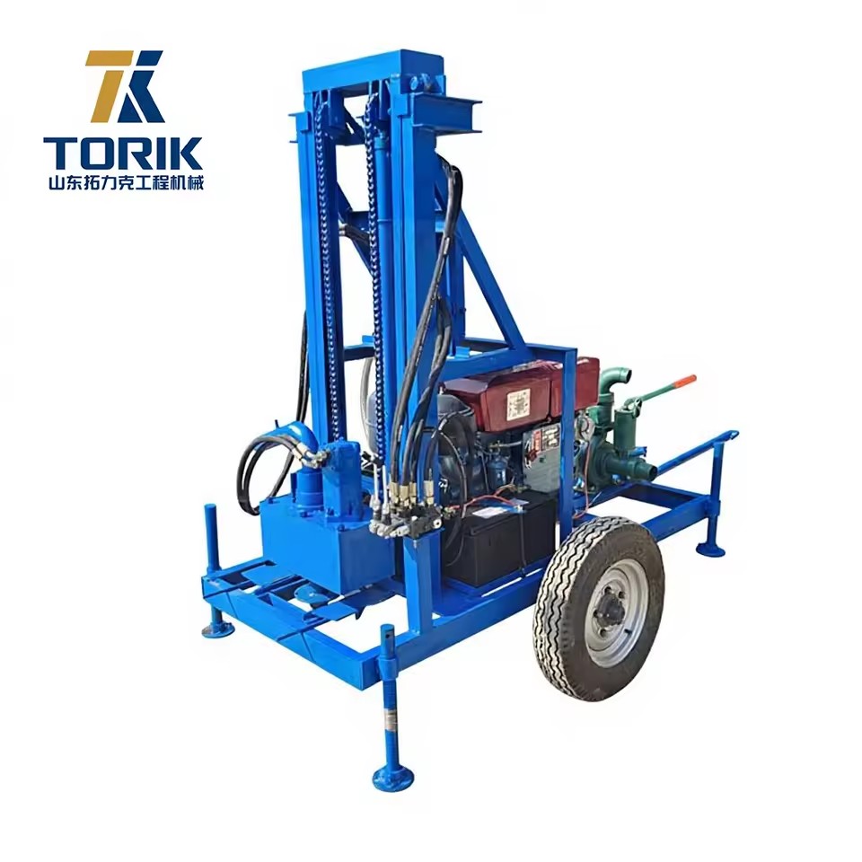Hydraulic Diesel Rotary Drilling Rig for Water Well Mine Drilling High Efficiency Easy Operate Max 100m Depth 300-500mm Diameter