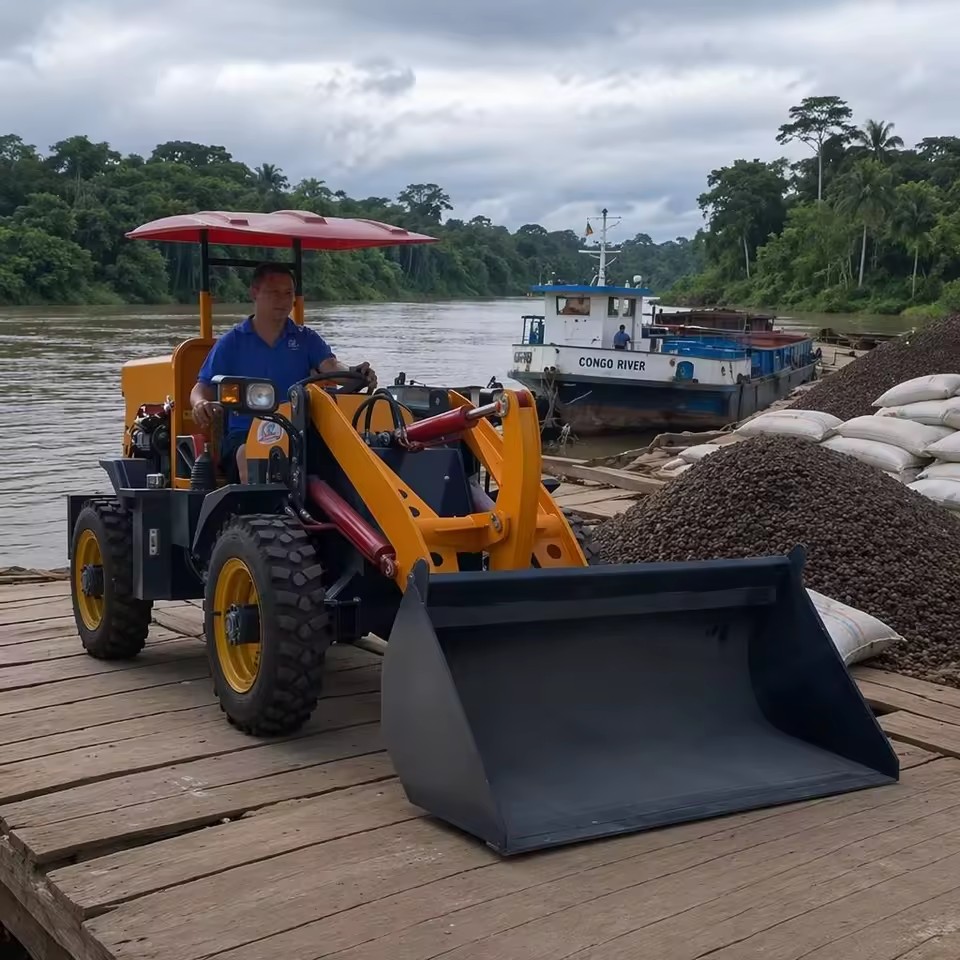 Ygzg Rugged All Terrain Mini Wheel Loader Heavy Duty Engineering Grade Bucket Excavation Mining Quarry Gravel