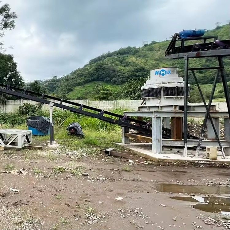 Complete Set Mining Rock Crusher Equipment 100 TPH Stationary Quartz Sand Rock Crushing Plant