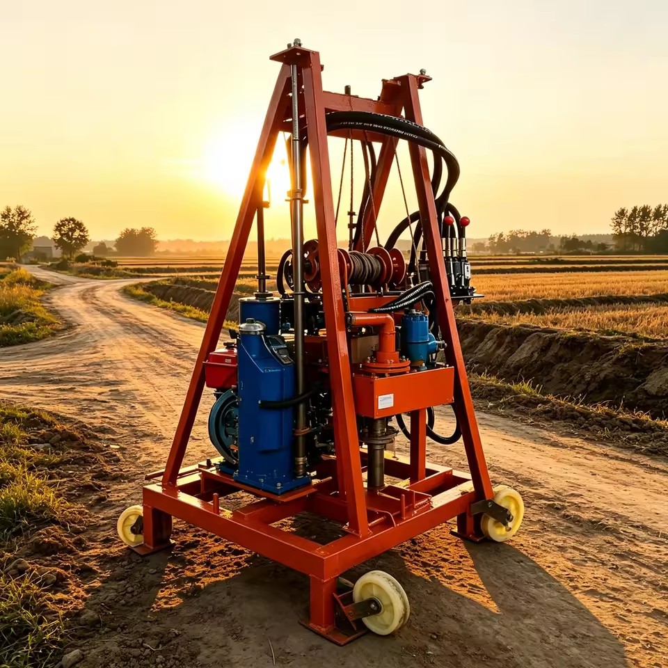 Hydraulic Small Water Well Drilling Rig Max Depth 200m for Deep Borehole Drilling Projects