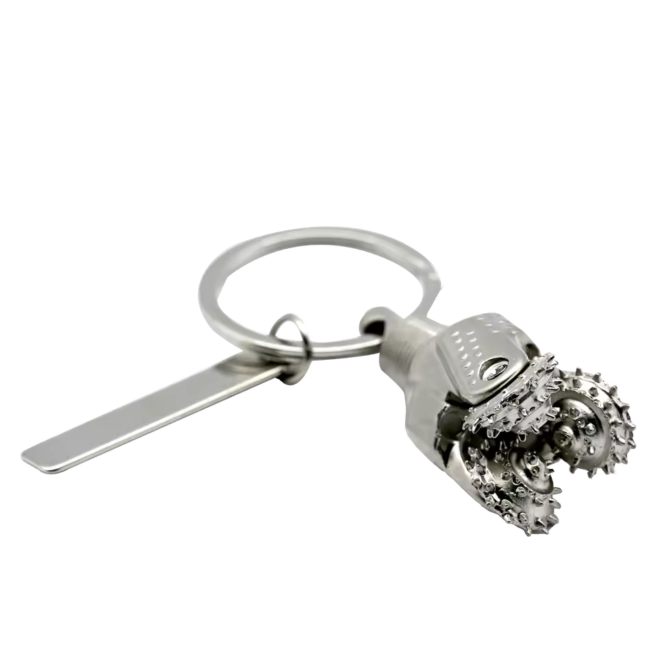 KING SML Custom Tricone Bit KeyChain 3D Oilfield Drill Bit Zinc Alloy Miniature Keychain Oil Rig for Drilling