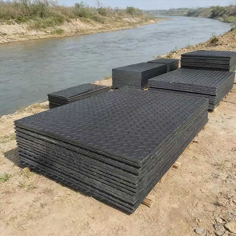 150 Ton Load HDPE Rig Mat for Oilfield Drilling Site Access 4x8ft UHMWPE Ground Protection Roadway Solution