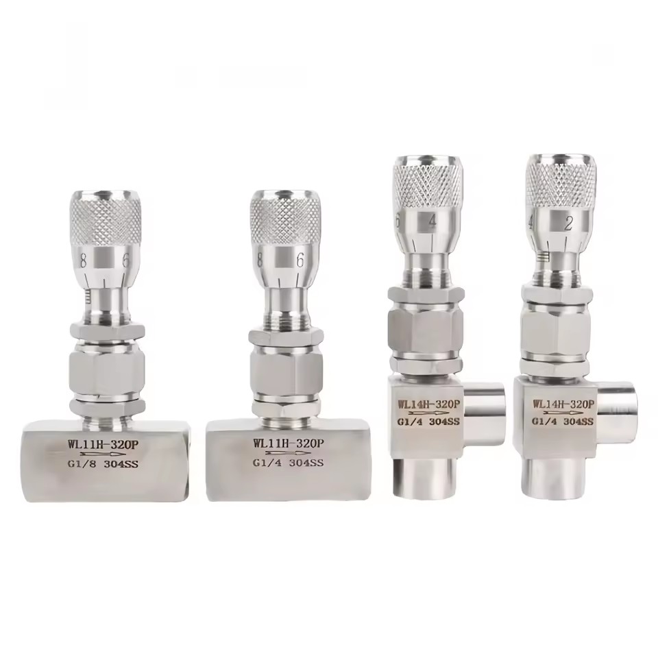 High Pressure Stainless Steel Manual Metering Valve CO2 Laboratory Female Thread Micro Flow Control Needle Valve