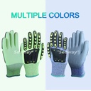 HPPE Cut Level 5 TPR Knuckle Oilfield Impact Gloves with PU Palm for Drilling Rig Safety