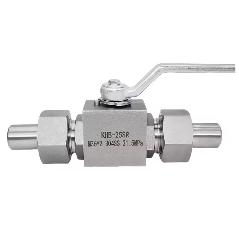304 Stainless Steel Union Butt Welded Ball Valve High Pressure Hydraulic Control External Thread Manual Power for Water-OEM