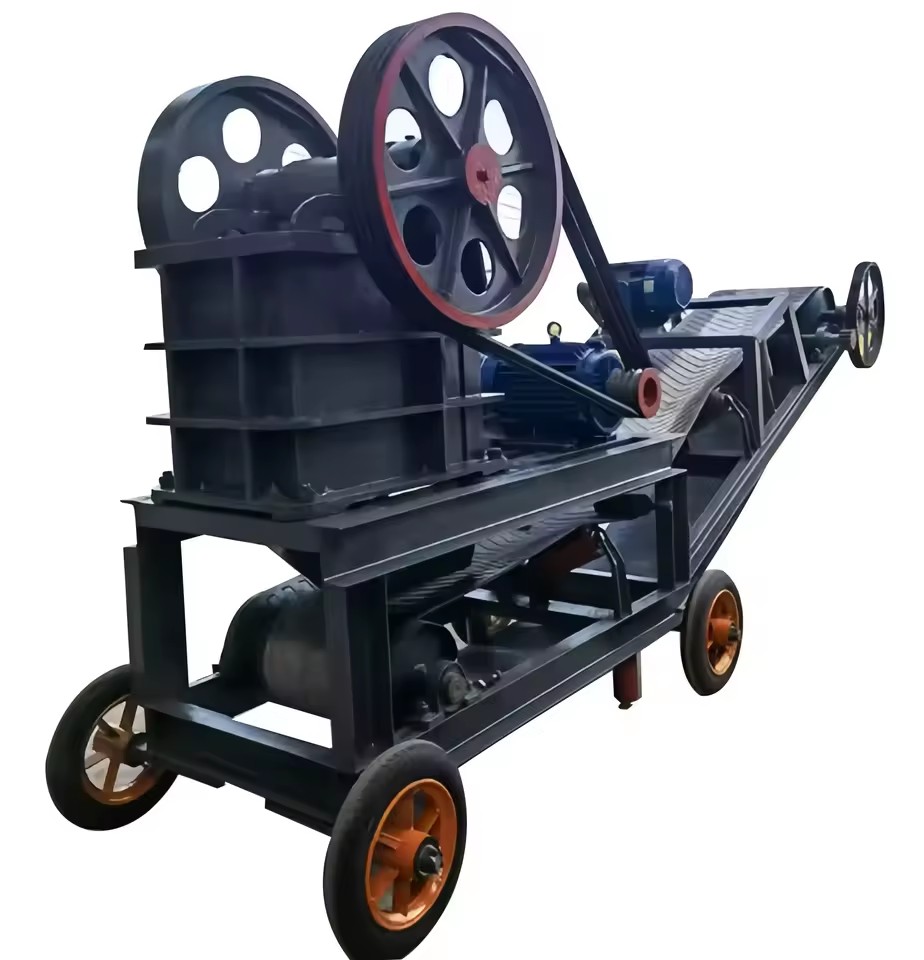 New Condition Portable Jaw Crusher Diesel Engine Bearing High Productivity