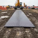 Temporary Construction Heavy Duty PE Road Mat Ground Protection Mats with Cutting Service 2000x4000mm 12.7mm Thick