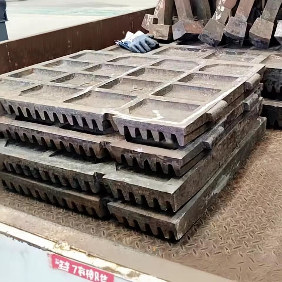 Heavy-duty Light-duty Wear-resistant High-manganese Steel Cast Jaw Crusher Fixed Moving Plates Ore Mining High