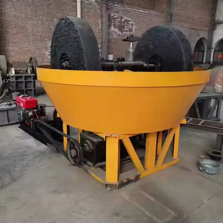 Mining Grinding Machine, Gold Selection and Gold Mining Equipment, Slag High Manganese Steel Crushing Double Wheel Wet Mill