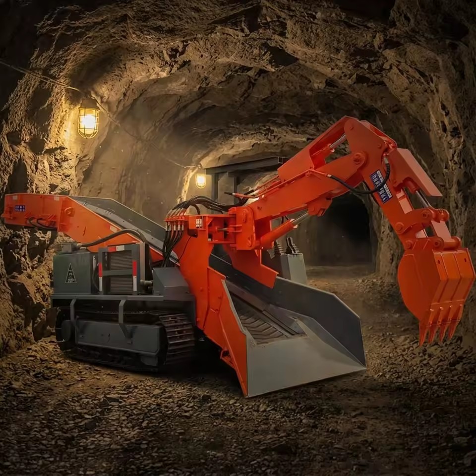 Small Digging Machine Mucking Rock Loader Mining Tunnel Mining Crawler Mucking Loader for Sale