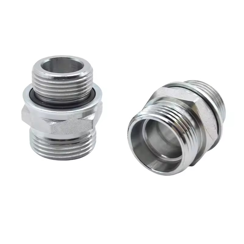 High-Pressure 1CG/1DG Hydraulic Male Thread Transition Joint Oil Pipe BSP Union Fitting With O-ring Sealing British Adapter