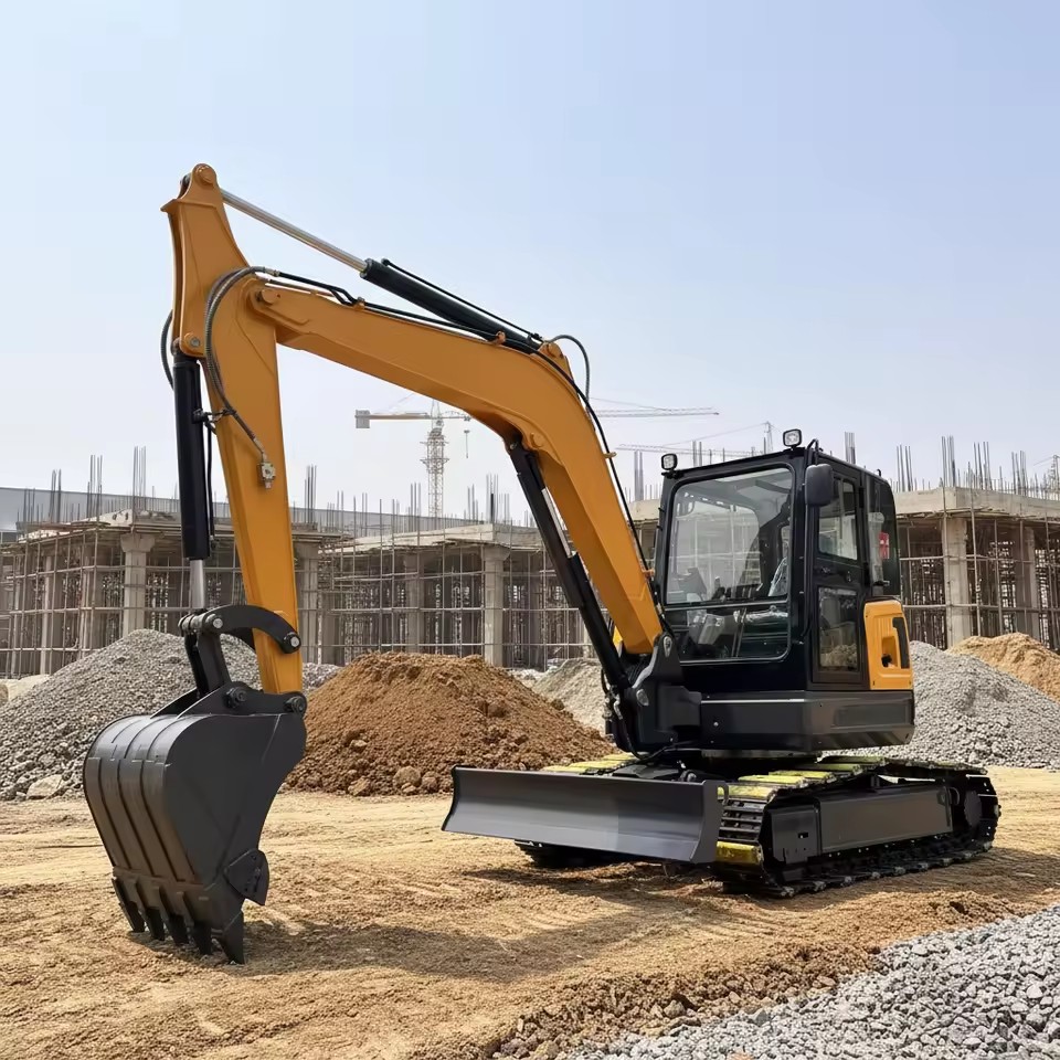 6.5t Tracked Excavator Heavy Duty Engineering Machine with for Engine High Load Moment 0.23m Bucket for Mining Projects