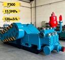 Advanced Horizontal 3-Cylinder F300 Industrial Mud Pump for Deep Borehole Drilling and High-rise Building Foundation
