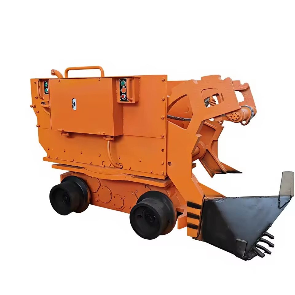 Electric Rock Loader Underground Mining Rail Mounted Mucking Machine 0.2m3 Bucket for Mine Tunnel Construction Equipment