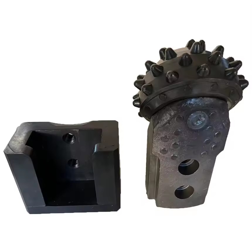 Tricone Rock Bit Segment Palm Replaceable Cutters Single Roller Cone for HDD Hole Opener Pipeline Pile Foundation Rotary Drill