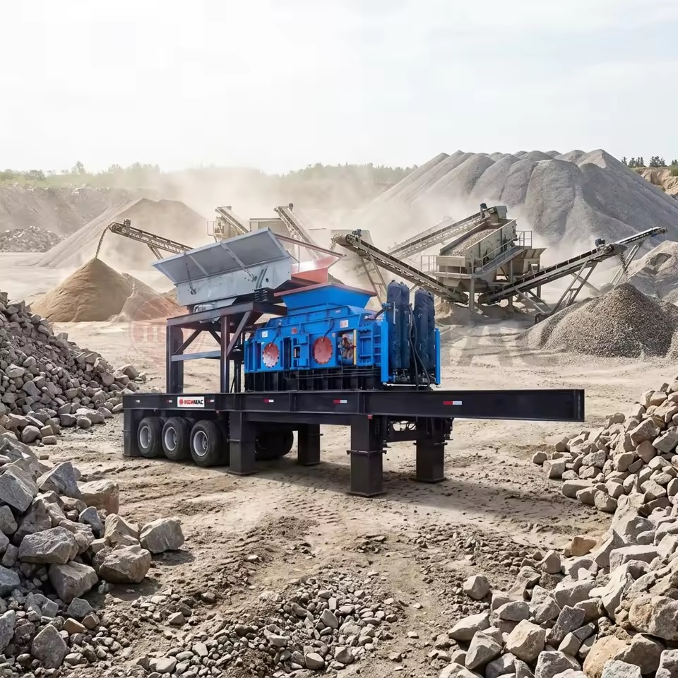 Portable Crushing Equipment Double-Roller Sand-Making Machine Sand and Gravel Production Line Roller Crusher 50-200 TPH Capacity