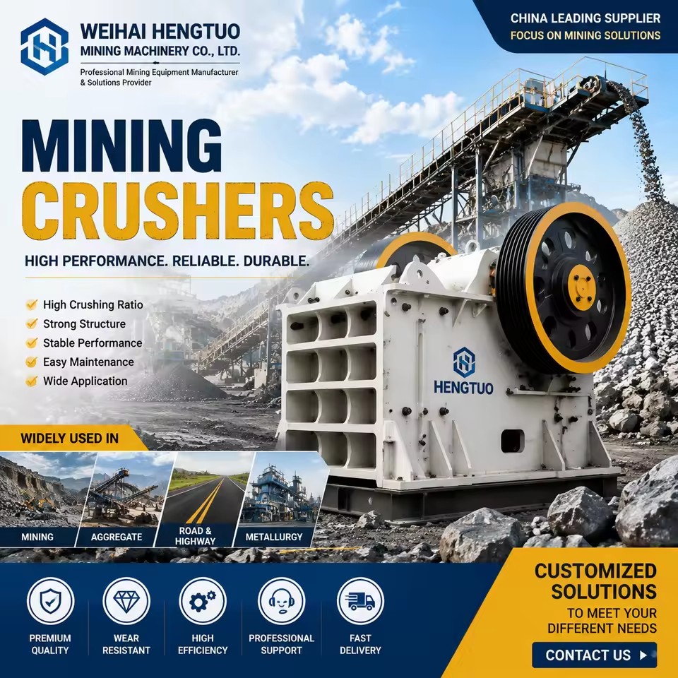Manufacturer Mining JawCrusher Machine Heavy Duty Stone Crusher Equipment with High Crushing Ratio and Durable Performance