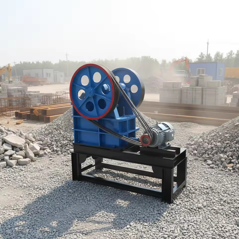 Factory Sales High Quality PE Series Jaw Crusher Rock Stone Crusher 15-50T/H Small Portable AC Motor Bearing Engine