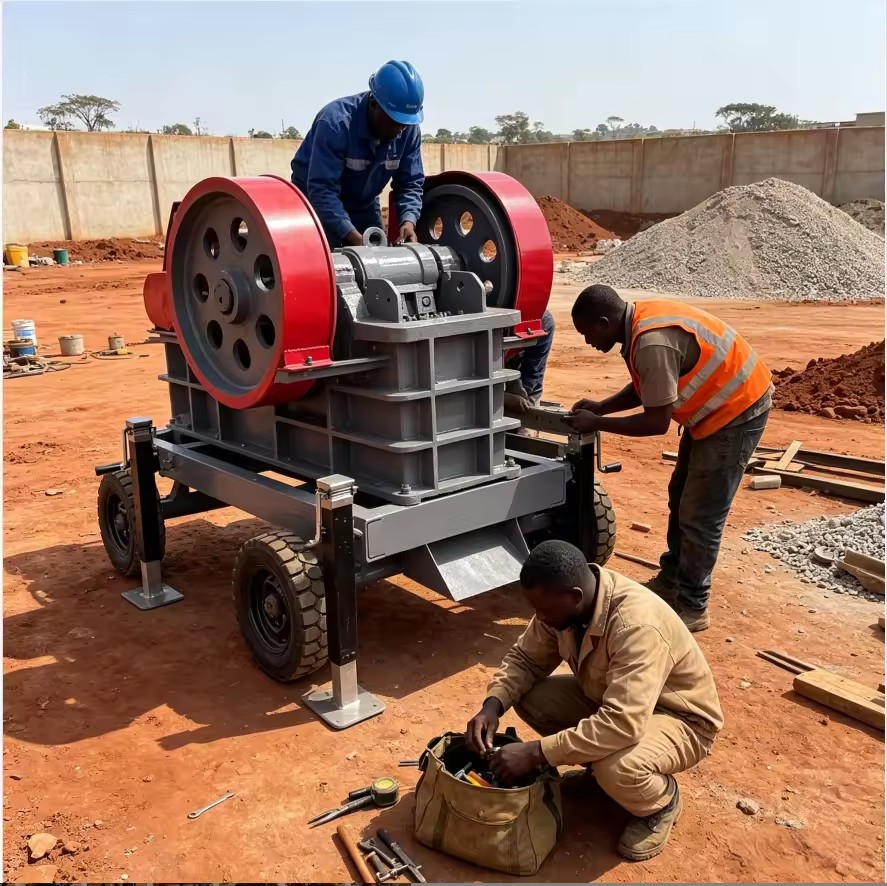 Wear Resistant Jaw Crusher Machine Heavy Duty Hard Ore Crushing Gear for Building Stone Processing Plant